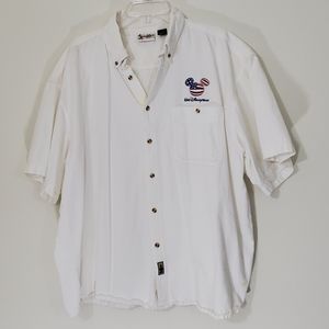 Disney World White Cotton Shirt, Size 2XL